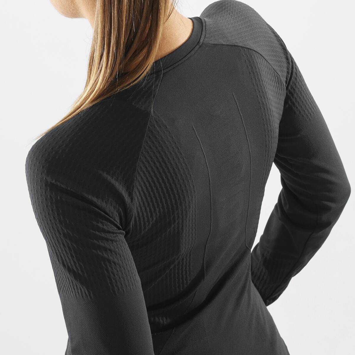 Salomon Damenlangarmshirt Sense Aero Seamless Tee - machsport