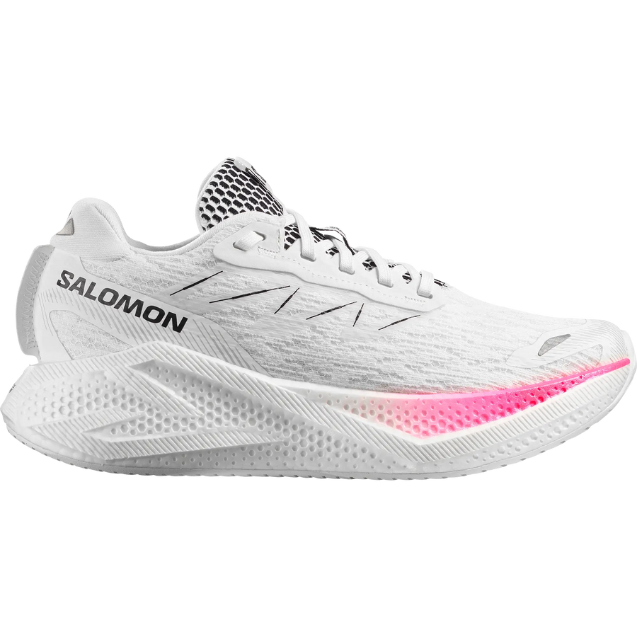 Salomon Damenlaufschuhe Aero Glide 4, Straßenlaufschuhe für tägliches Trainin, white/white - machsport