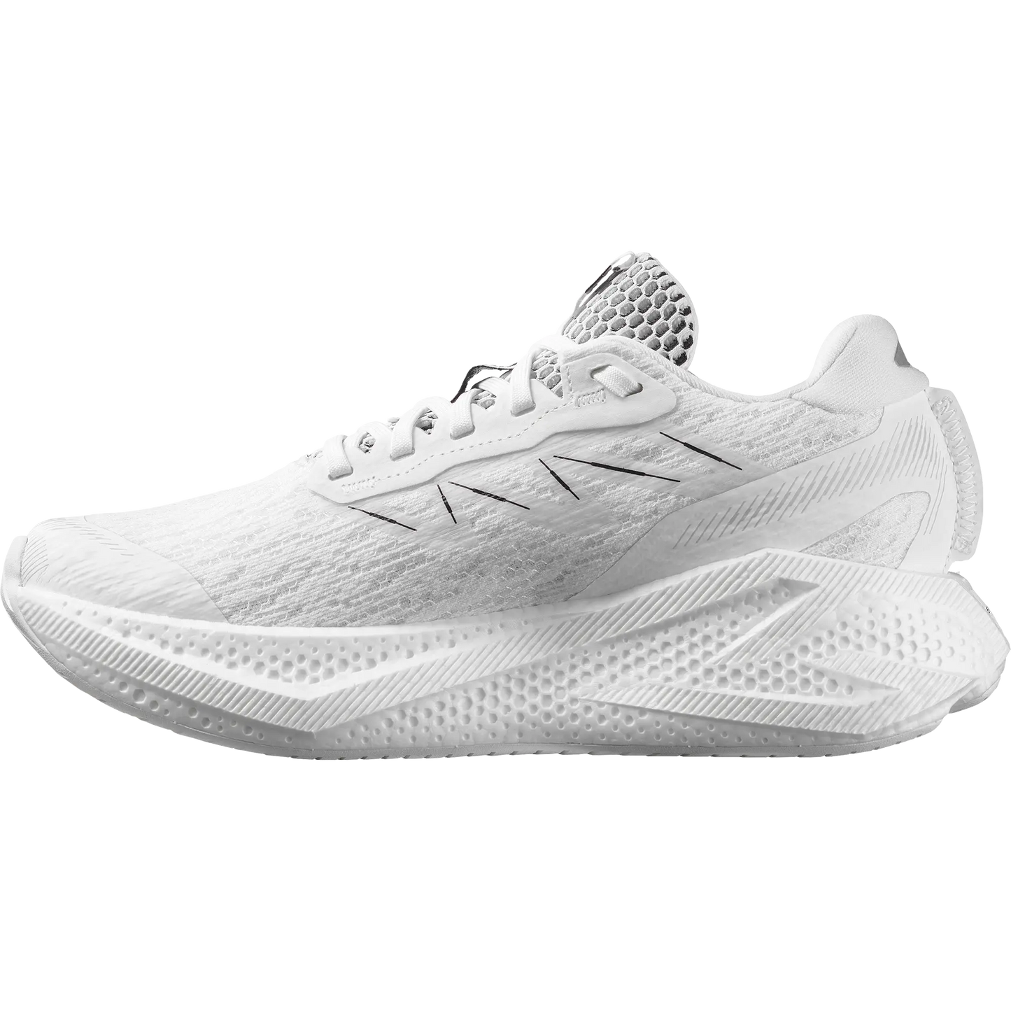 Salomon Damenlaufschuhe Aero Glide 4, Straßenlaufschuhe für tägliches Trainin, white/white - machsport