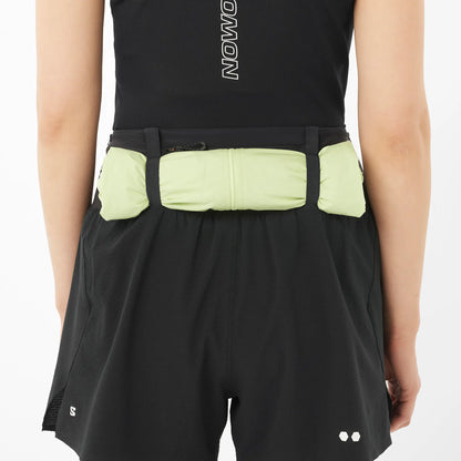 Salomon Damenlaufshort Sense Aero 2in1 Trail 5", 2in1 Trailrunning Shorts für lange Läufe mit 360°-Stauraum und Grid Flow Material, deep black - machsport