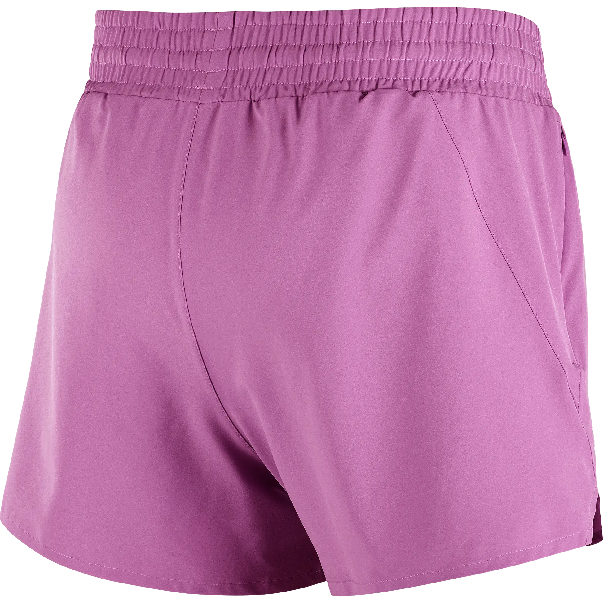 Salomon Damenlaufshort Shakeout Core 2in1 Shorts 4", 2in1 Laufshorts für Running mit Stretch-Innenhose und Reißverschlusstasche, iris orchid - machsport – Bild 