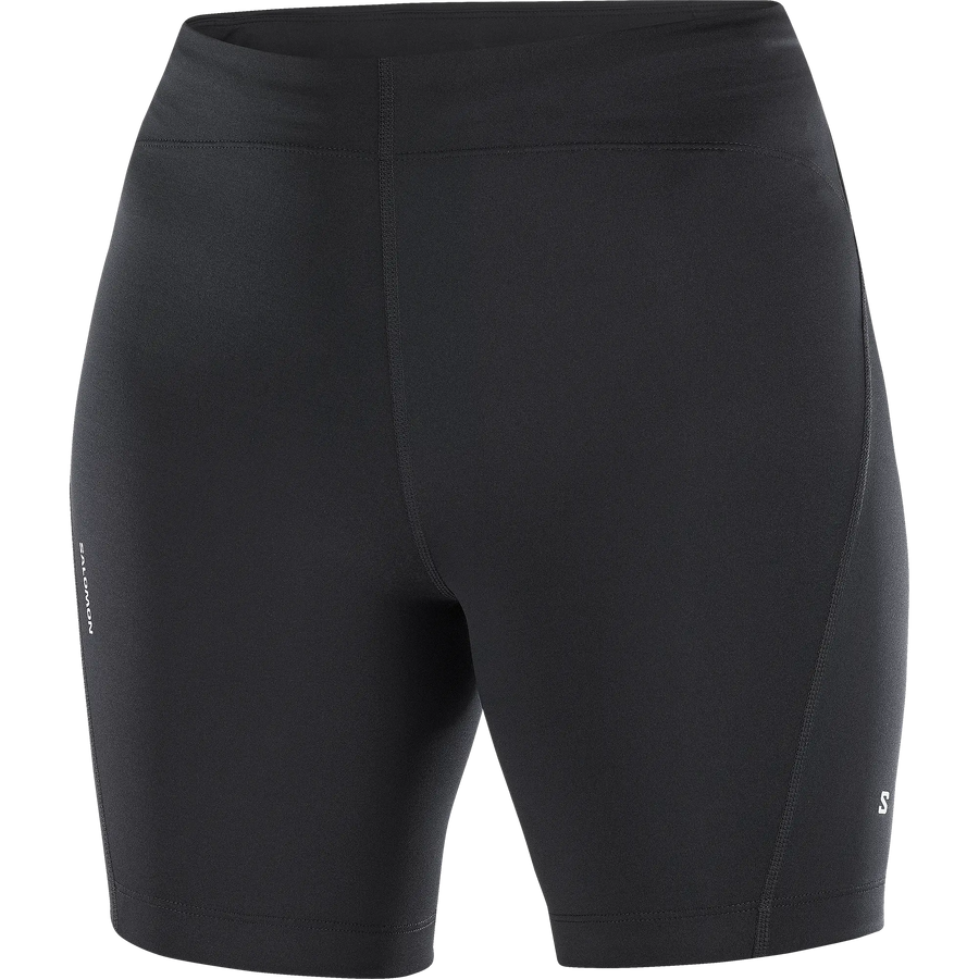 Salomon Shakeout Short Tight 6, Damen Laufshorts Tight für Running m, deep black - machsport