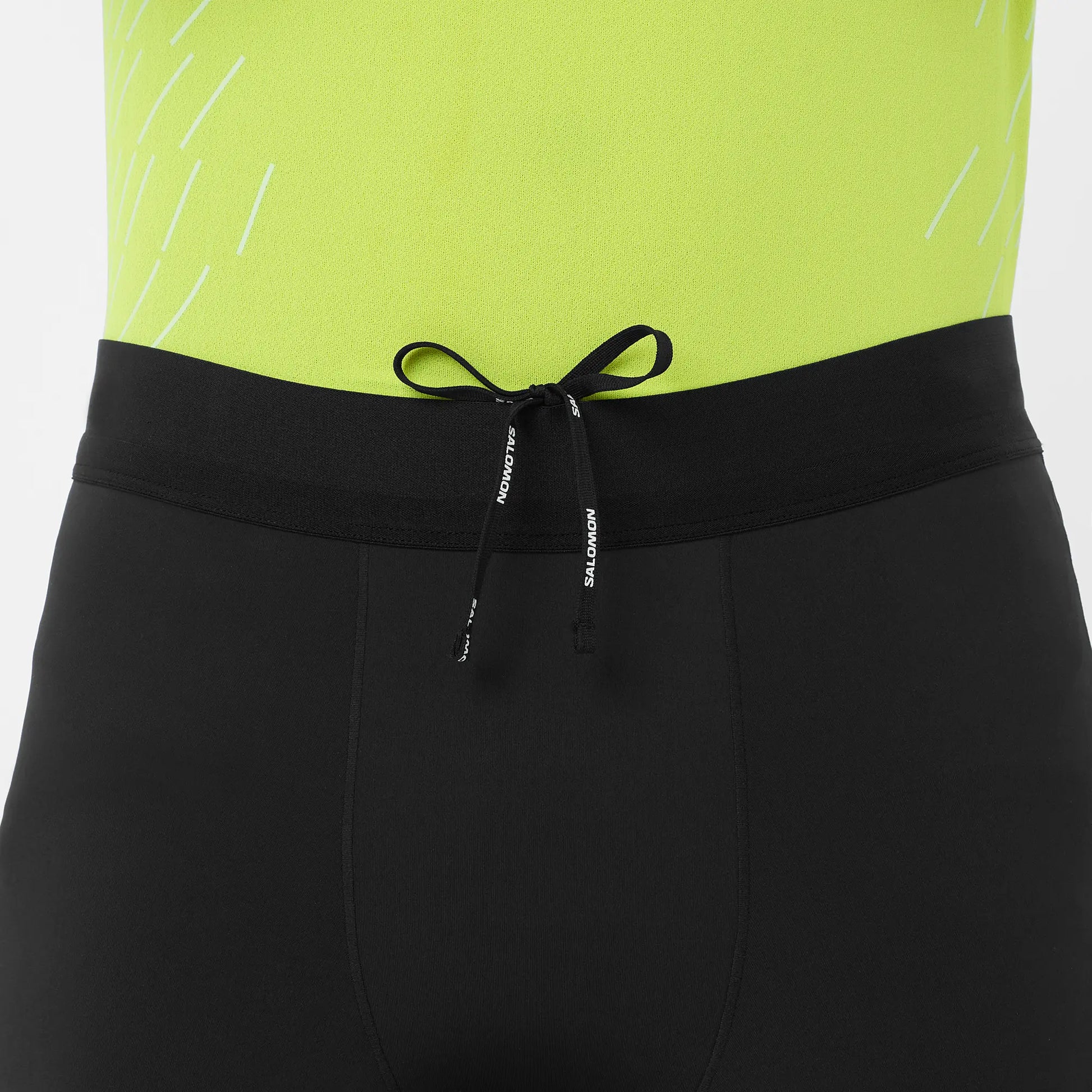 Salomon Sense Stow Short Tights 9, Laufshorts Tight mit Stauraumsystem und Reißverschlusstasche für Trailrunning, deep black - machsport – Bild 
