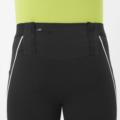 Salomon Sense Stow Short Tights 9, Laufshorts Tight mit Stauraumsystem und Reißverschlusstasche für Trailrunning, deep black - machsport