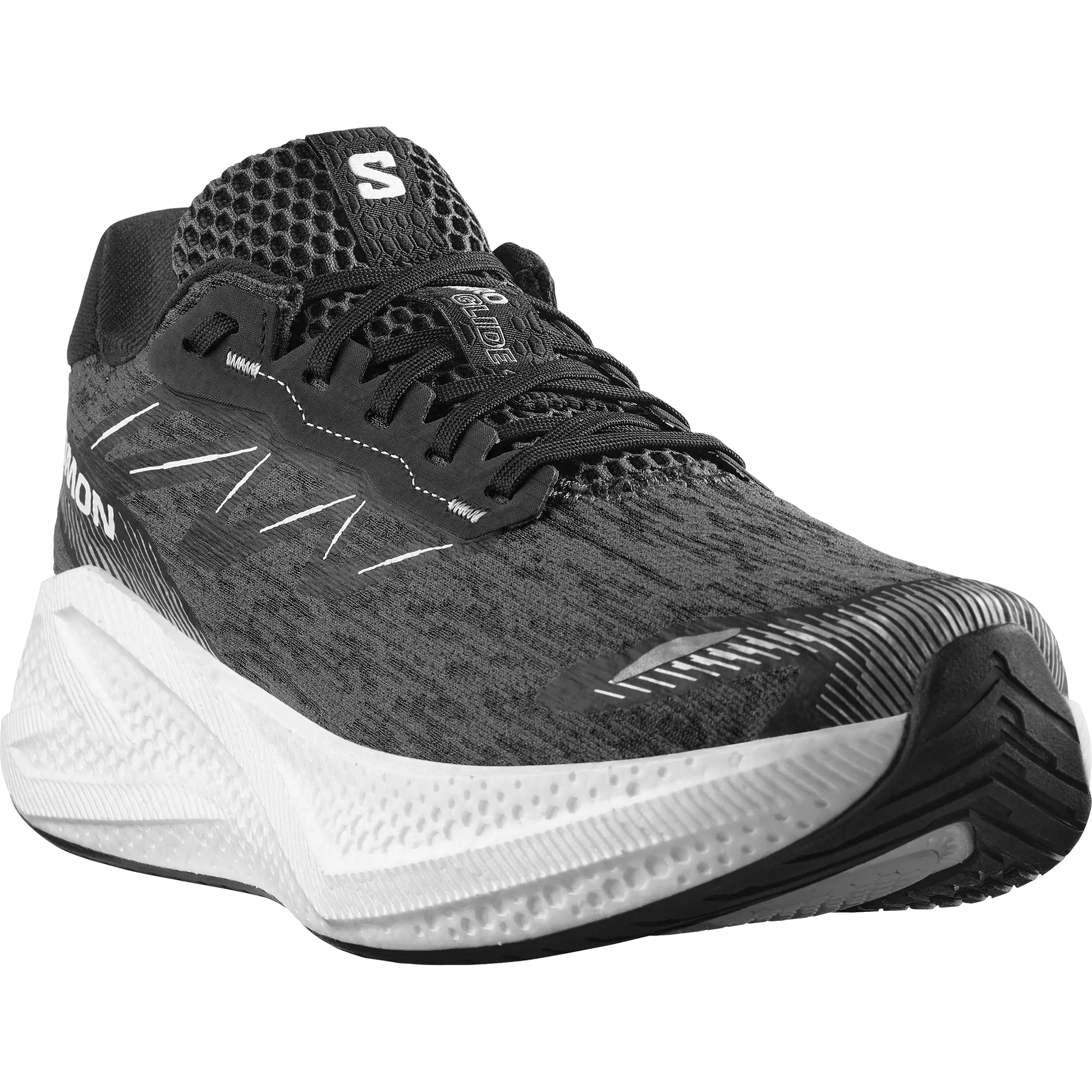 Salomon Herrenlaufschuhe Schuhe Aero Glide 4, Gravel-Laufschuhe für Straße und Gelände mit maximaler Dämpfung, black/white - machsport – Bild 