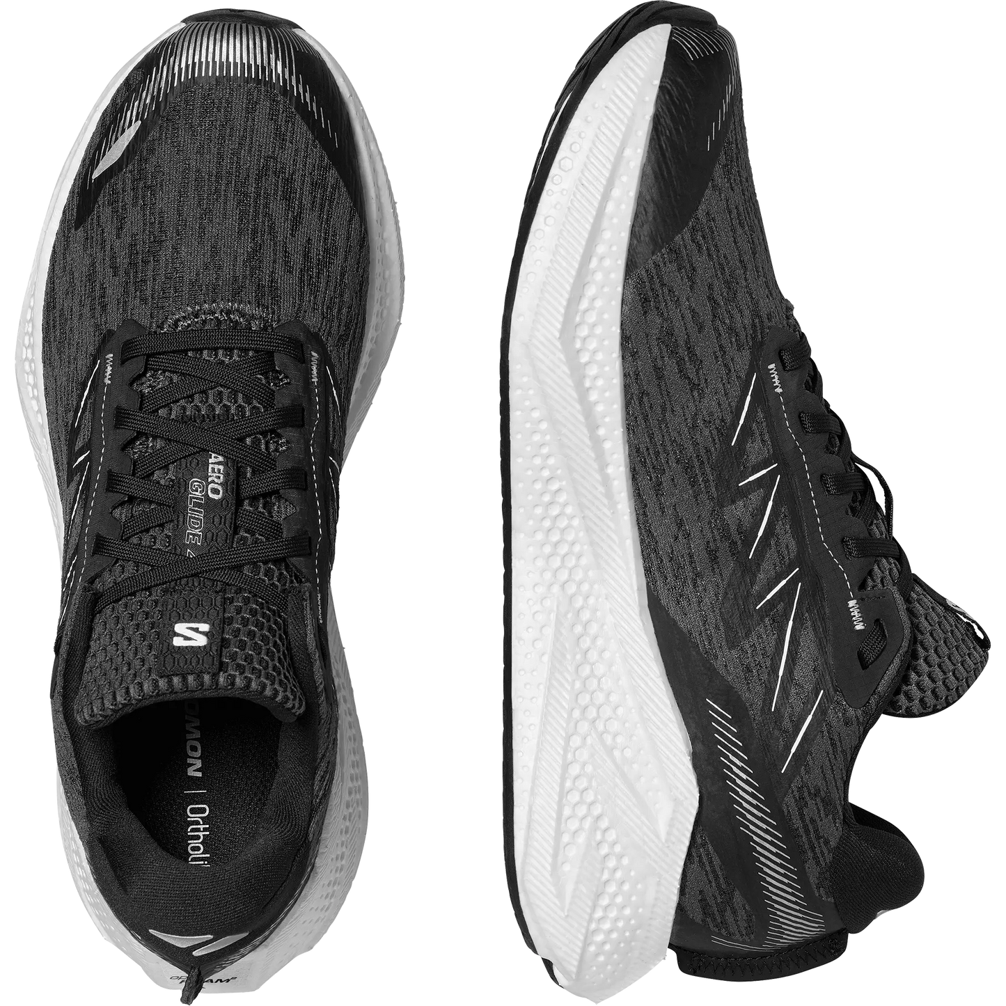 Salomon Herrenlaufschuhe Schuhe Aero Glide 4, Gravel-Laufschuhe für Straße und Gelände mit maximaler Dämpfung, black/white - machsport