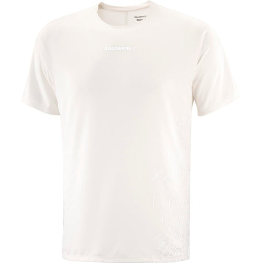 Salomon Herrenlaufshirt T-Shirt Sense Aero SS Tee GFX – weiß / M