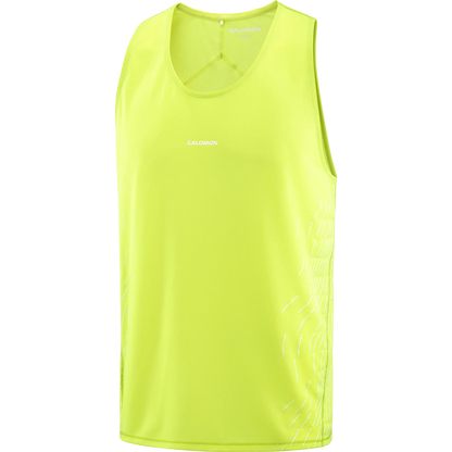 Salomon Herrenlaufshirt Sense Aero Singlet, leichtes Running Singlet für schnelle Läufe und hohe Atmungsaktivität, butterfly - machsport