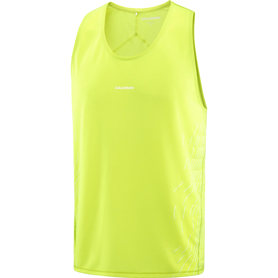 Salomon Herrenlaufshirt Sense Aero Singlet, leichtes Running Singlet für schnelle Läufe und hohe Atmungsaktivität, butterfly - machsport