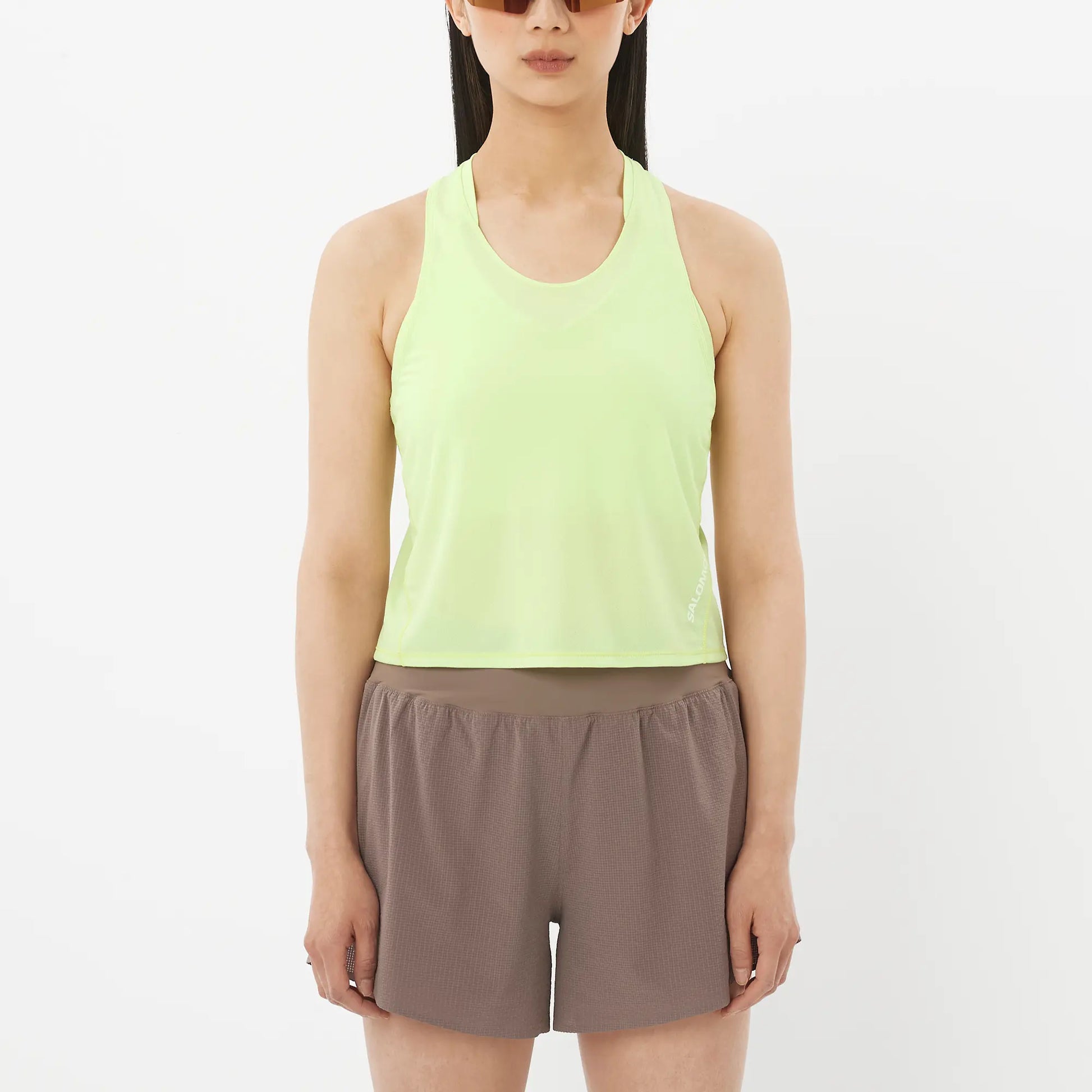 Salomon Sense Aero Short Tank Top, leichtes Running Tanktop mit hoher Atmungsaktivität für schnelle Läufe, butterfly - machsport – Bild 