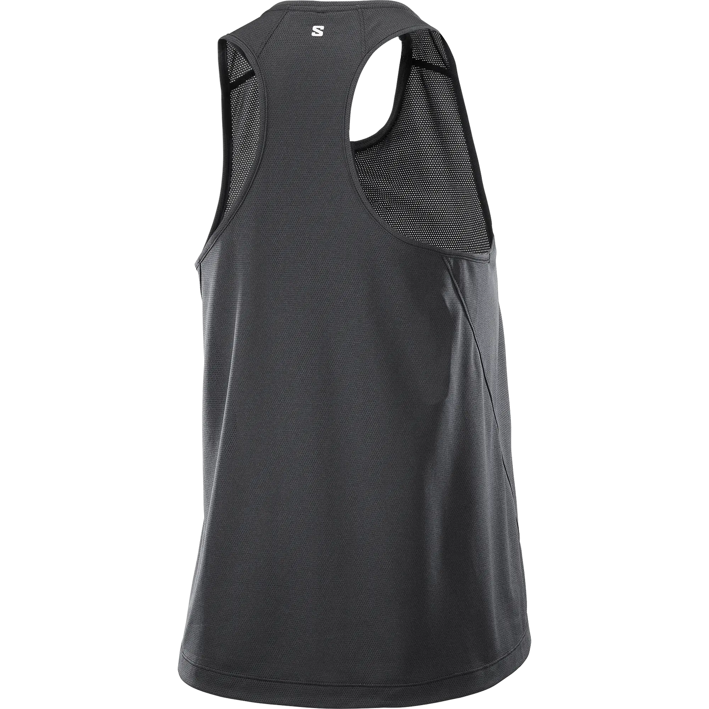 Salomon Shirt Shakeout Core Tank GFX, ärmelloses Running Tanktop für warme Temperaturen mit atmungsaktivem Komfort, deep black - machsport