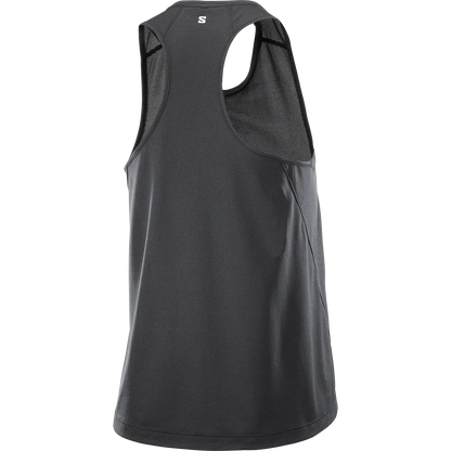 Salomon Shirt Shakeout Core Tank GFX, ärmelloses Running Tanktop für warme Temperaturen mit atmungsaktivem Komfort, deep black - machsport