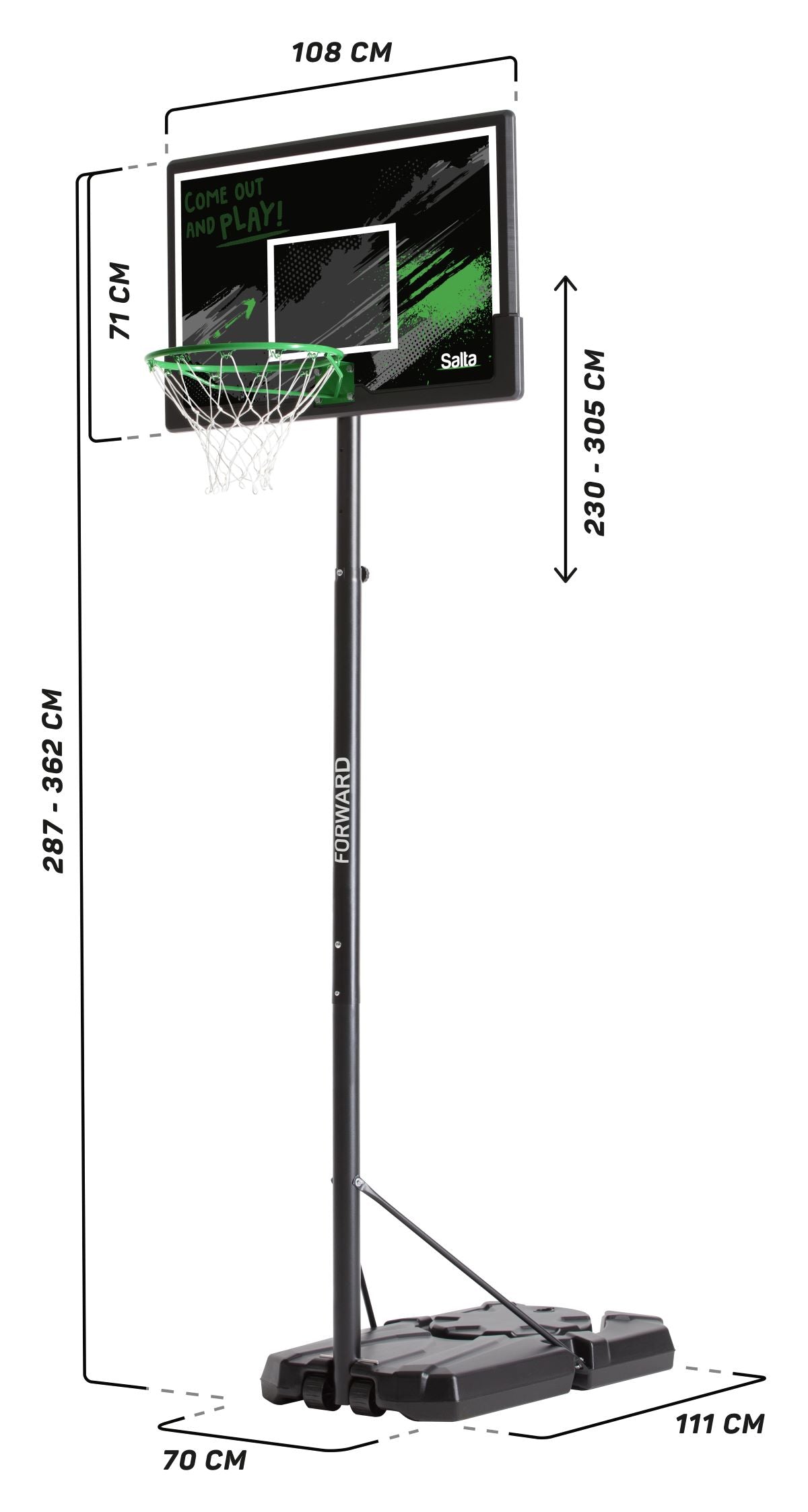 Salta Basketballanlage Forward - Forward Schwarz - machsport