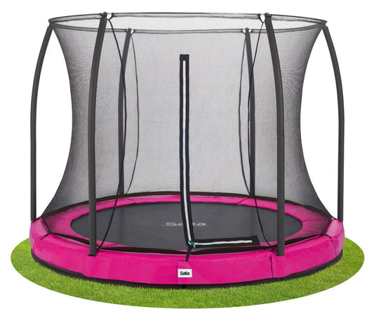 Salta Trampolin Comfort Edition Ground - 213cm - Rund Pink – ⌀ 213 cm / Pink / Rund