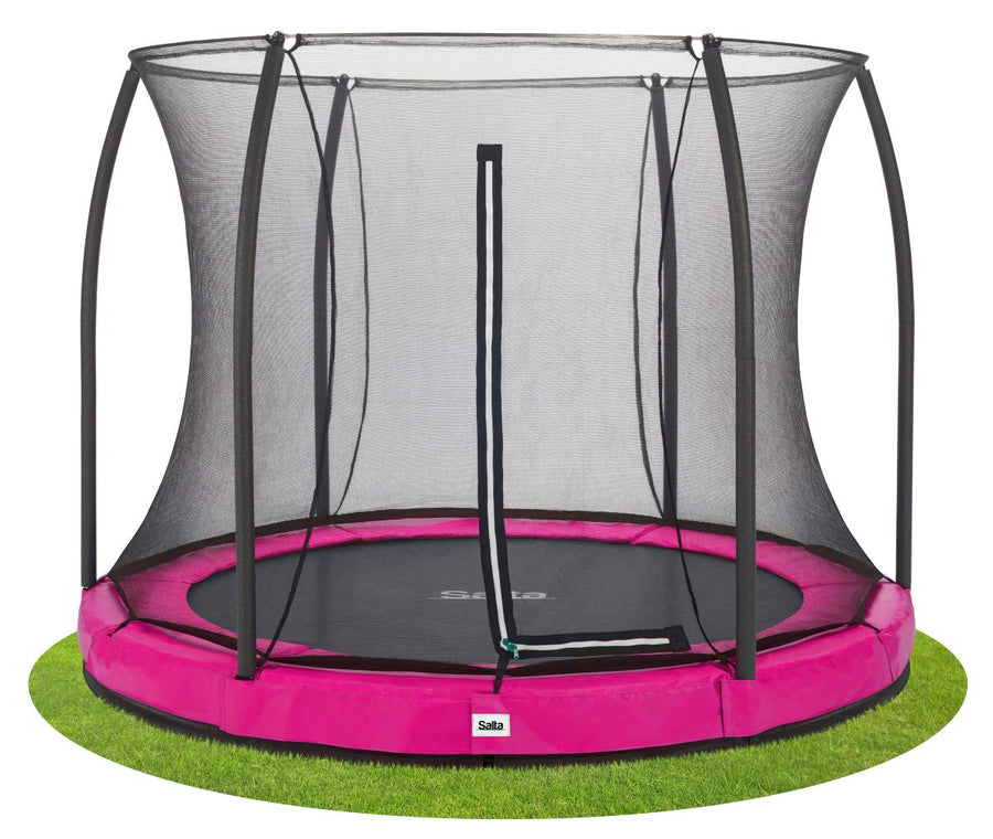 Salta Trampolin Comfort Edition Ground - 213cm - Rund Pink - machsport