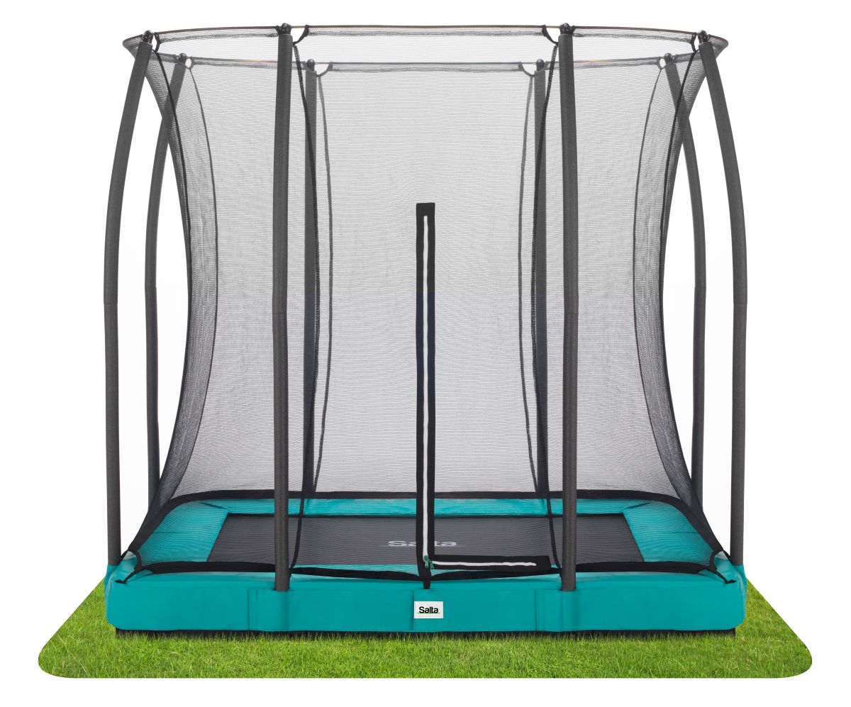 Salta Trampolin Comfort Edition Ground - 214x153cm - Rechteckig Grün - machsport