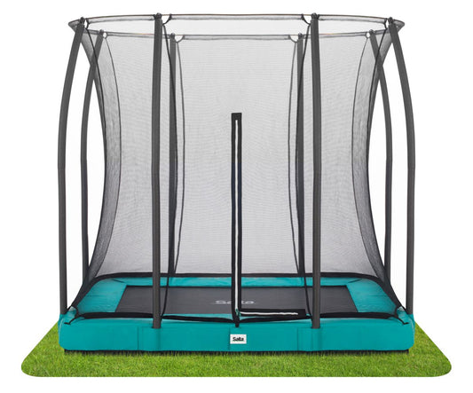 Salta Trampolin Comfort Edition Ground - 214x153cm - Rechteckig Grün – 214x153 cm / Grün / Rund