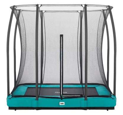 Salta Trampolin Comfort Edition Ground - 214x153cm - Rechteckig Grün - machsport