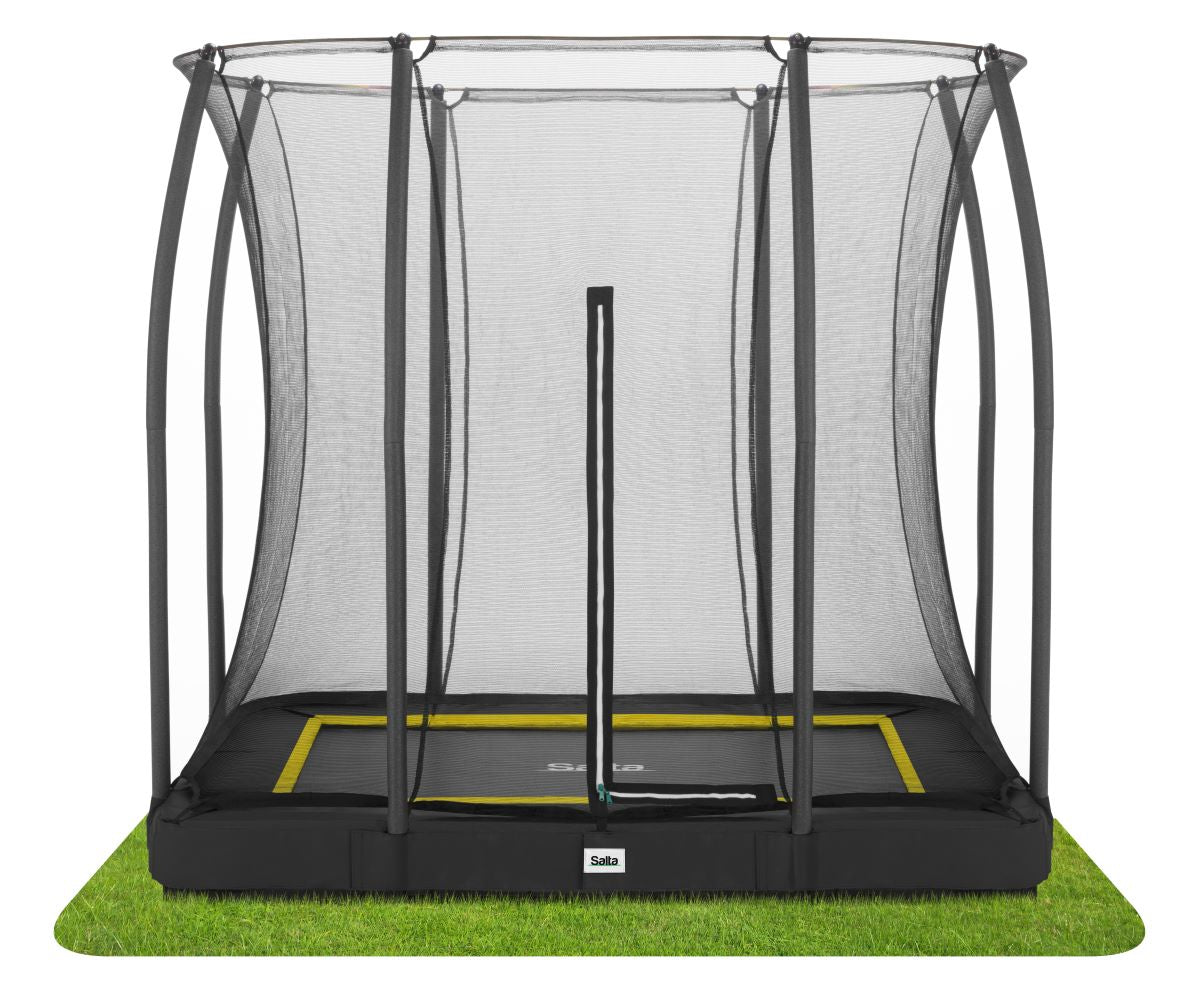 Salta Trampolin Comfort Edition Ground - 214x153cm - Rechteckig Schwarz - machsport – Bild 