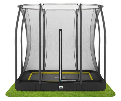 Salta Trampolin Comfort Edition Ground - 214x153cm - Rechteckig Schwarz - machsport