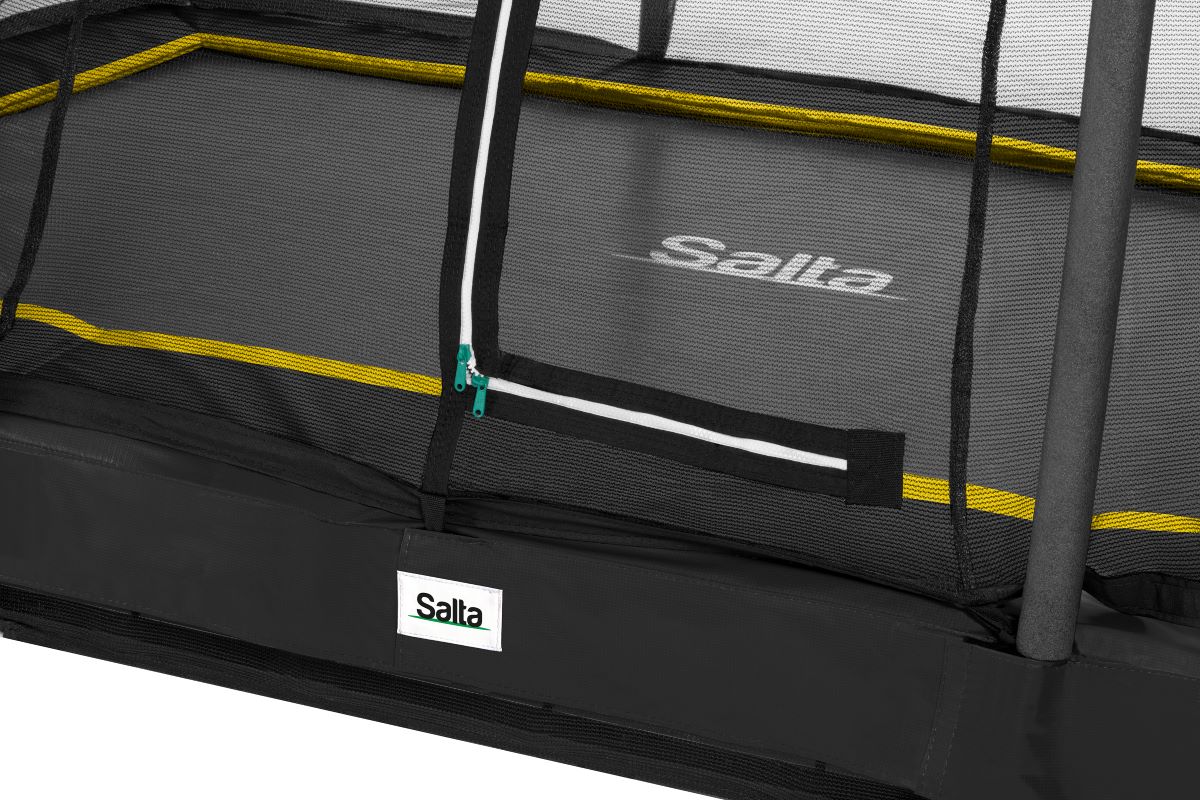 Salta Trampolin Comfort Edition Ground - 214x153cm - Rechteckig Schwarz - machsport – Bild 