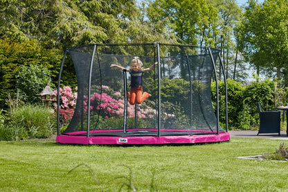 Salta Trampolin Comfort Edition Ground - 251cm - Rund Pink - machsport