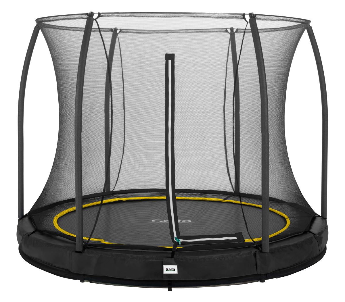 Salta Trampolin Comfort Edition Ground - 251cm - Rund Schwarz - machsport