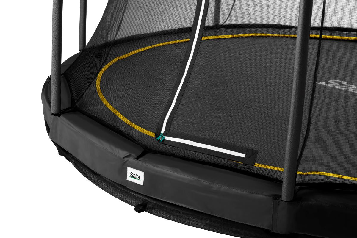Salta Trampolin Comfort Edition Ground - 251cm - Rund Schwarz - machsport – Bild 
