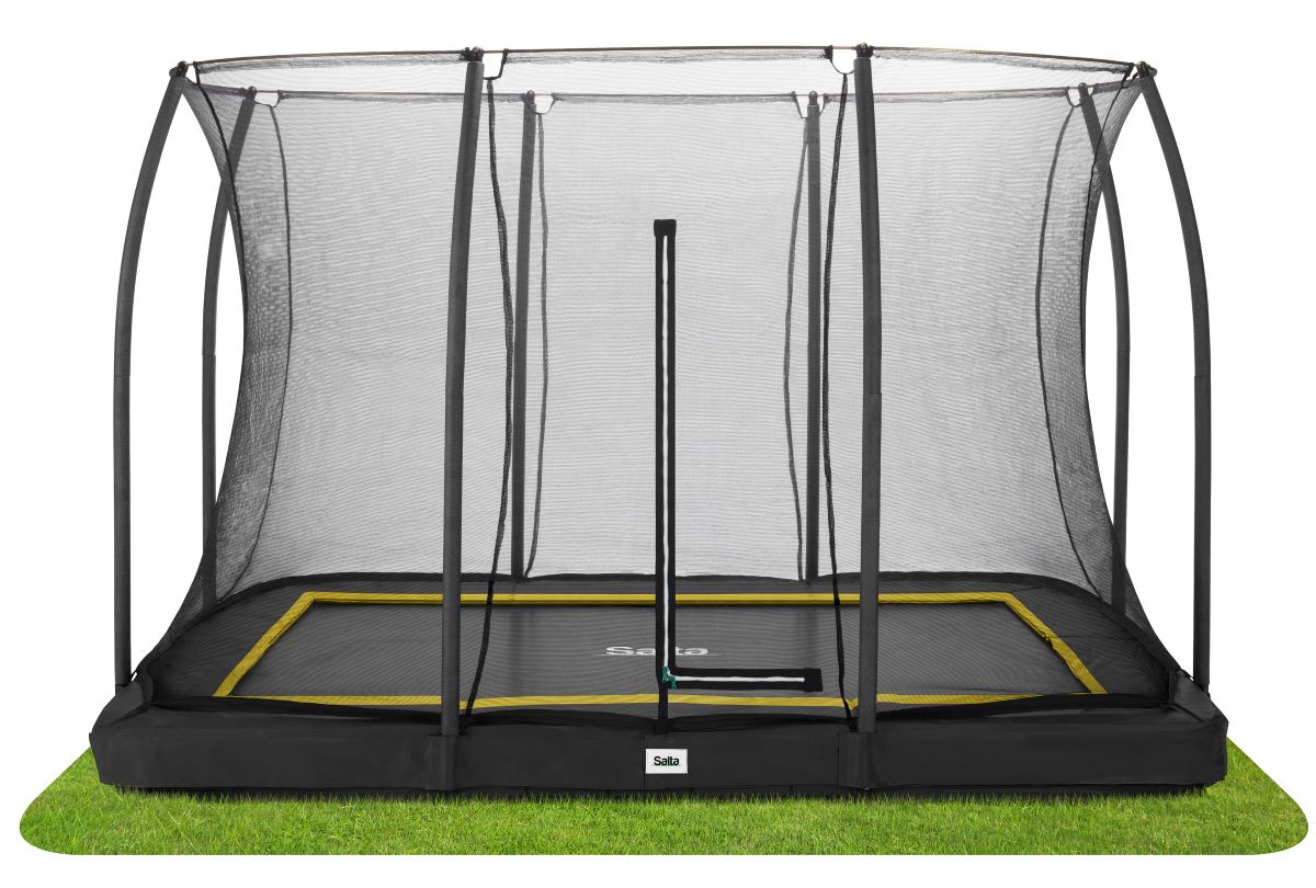 Salta Trampolin Comfort Edition Ground - 305x214cm - Rechteckig Schwarz - machsport – Bild 