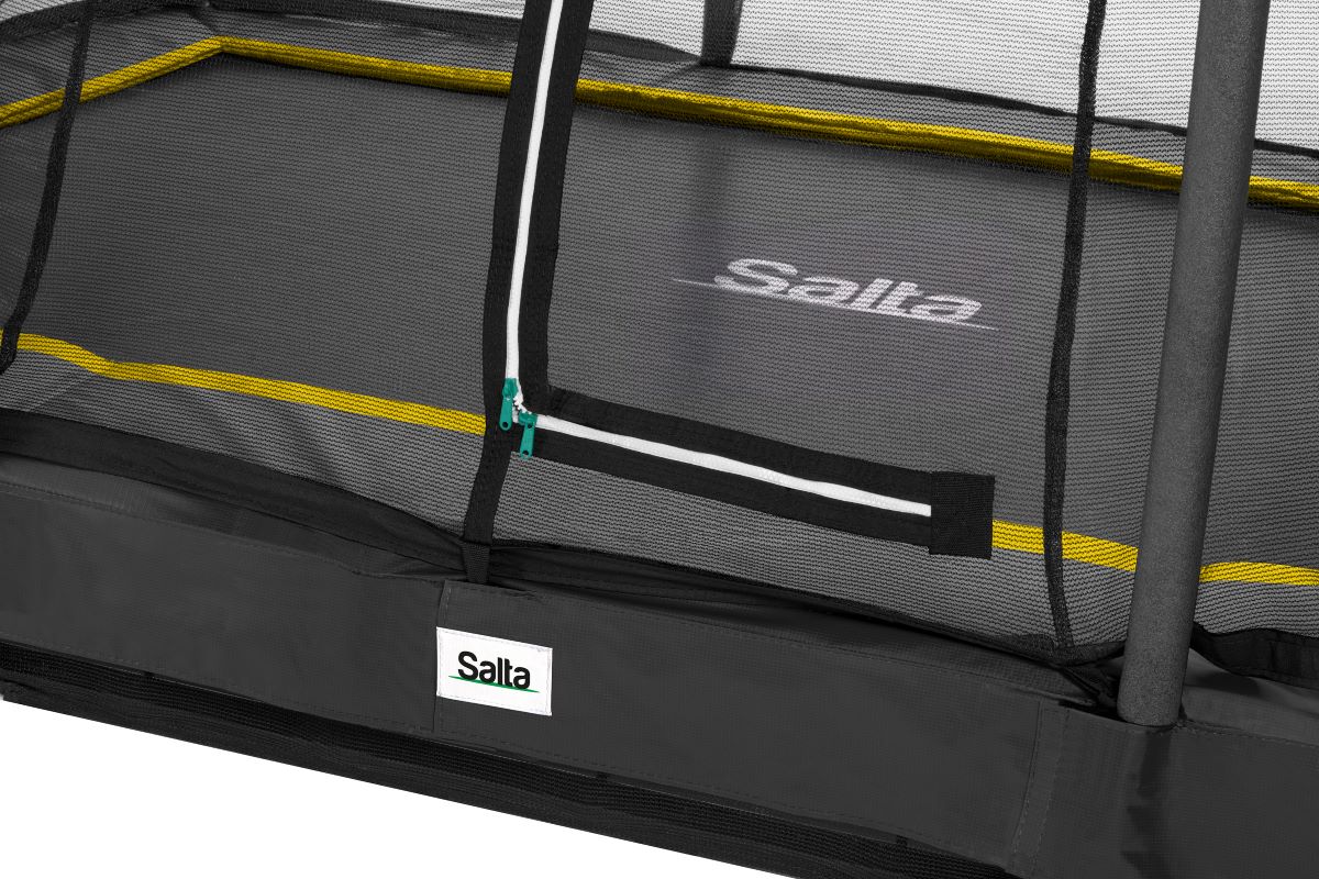 Salta Trampolin Comfort Edition Ground - 305x214cm - Rechteckig Schwarz - machsport