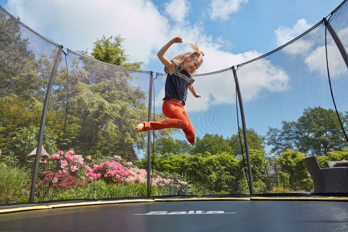 Salta Trampolin Comfort Edition Ground - 366cm - Rund Schwarz - machsport – Bild 