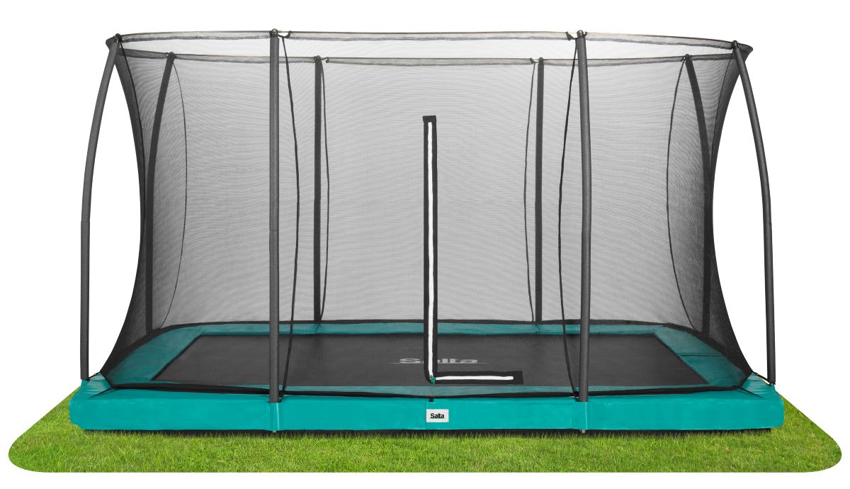 Salta Trampolin Comfort Edition Ground - 366x244cm - Rechteckig Schwarz - machsport – Bild 