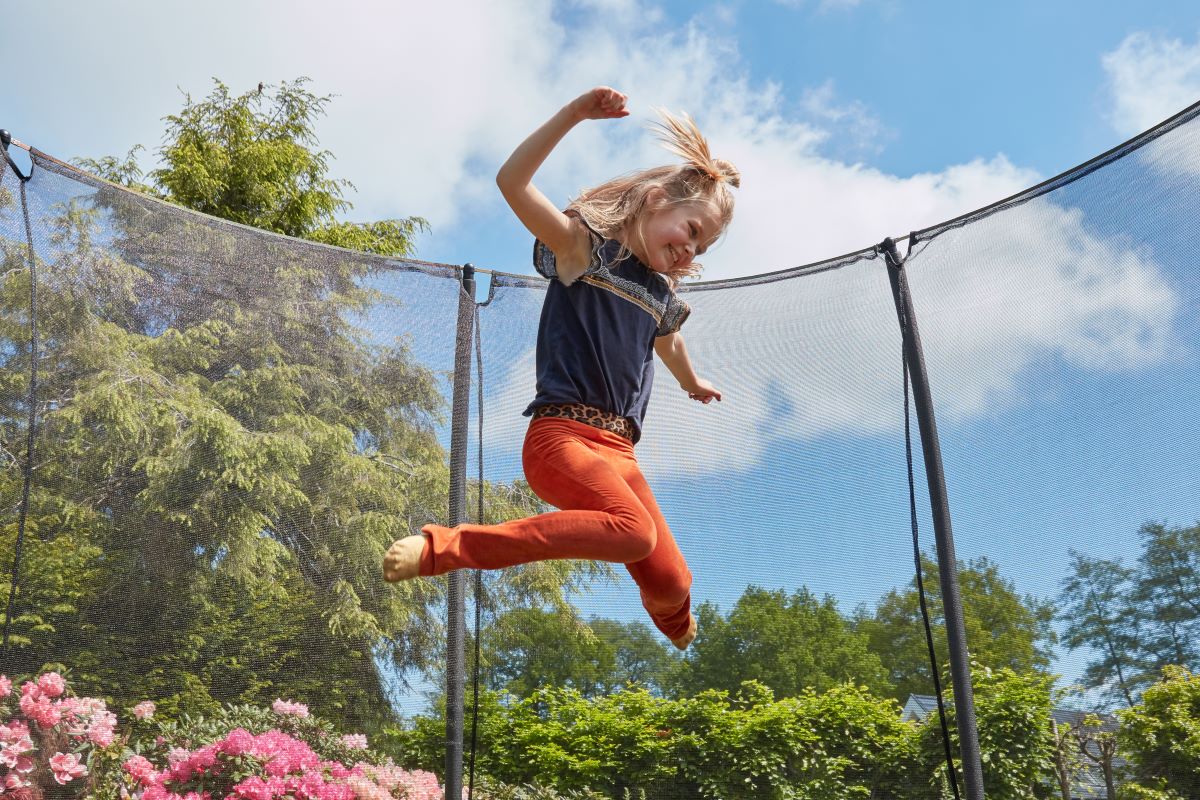 Salta Trampolin Comfort Edition Ground - 396cm - Rund Grün - machsport – Bild 
