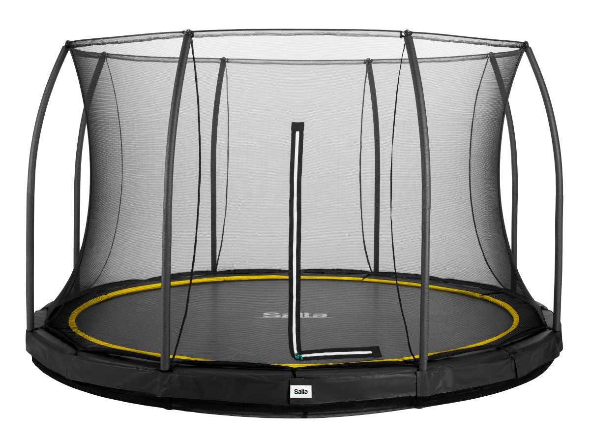 Salta Trampolin Comfort Edition Ground - 396cm - Rund Schwarz - machsport – Bild 