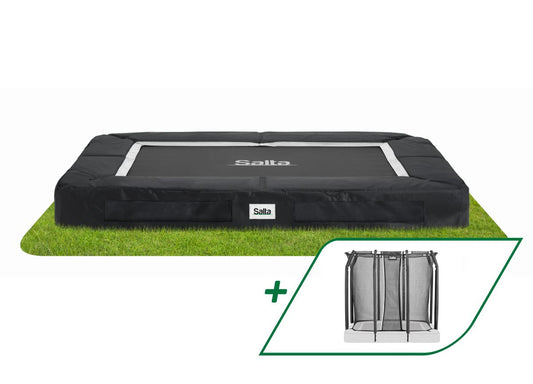 Salta Trampolin Premium Ground - 214x153cm - Rechteckig Schwarz – 214x153 cm / Schwarz / Rechteckig