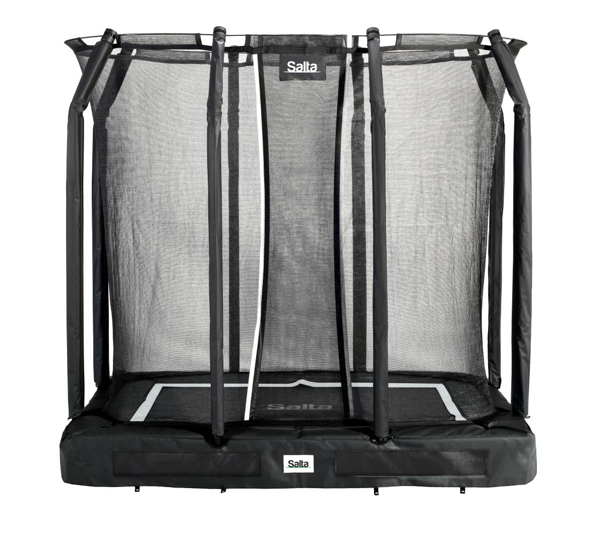Salta Trampolin Premium Ground - 214x153cm - Rechteckig Schwarz - machsport
