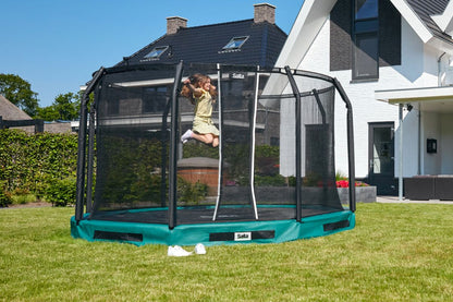 Salta Trampolin Premium Ground - 396cm - Rund Grün - machsport