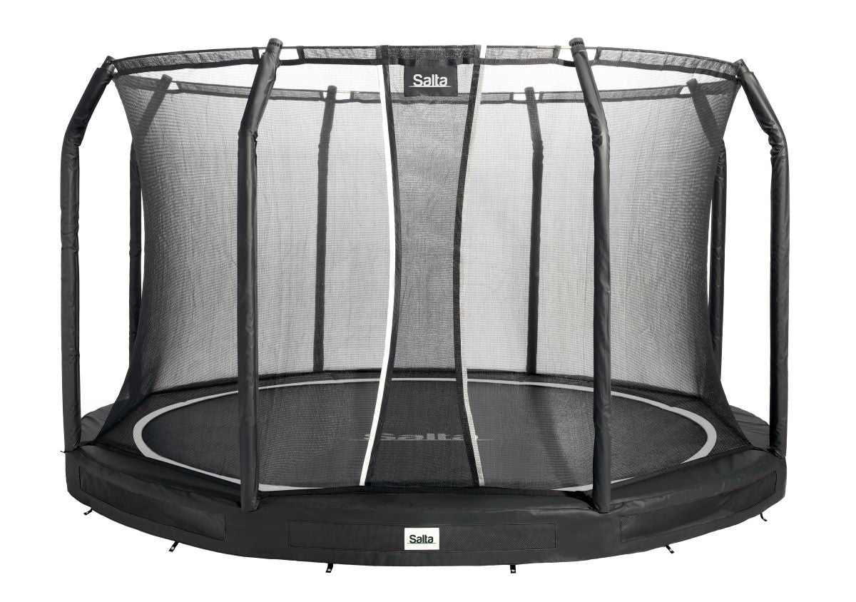 Salta Trampolin Premium Ground - 396cm - Rund Schwarz - machsport