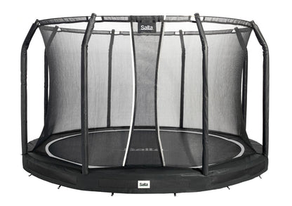 Salta Trampolin Premium Ground - 396cm - Rund Schwarz - machsport