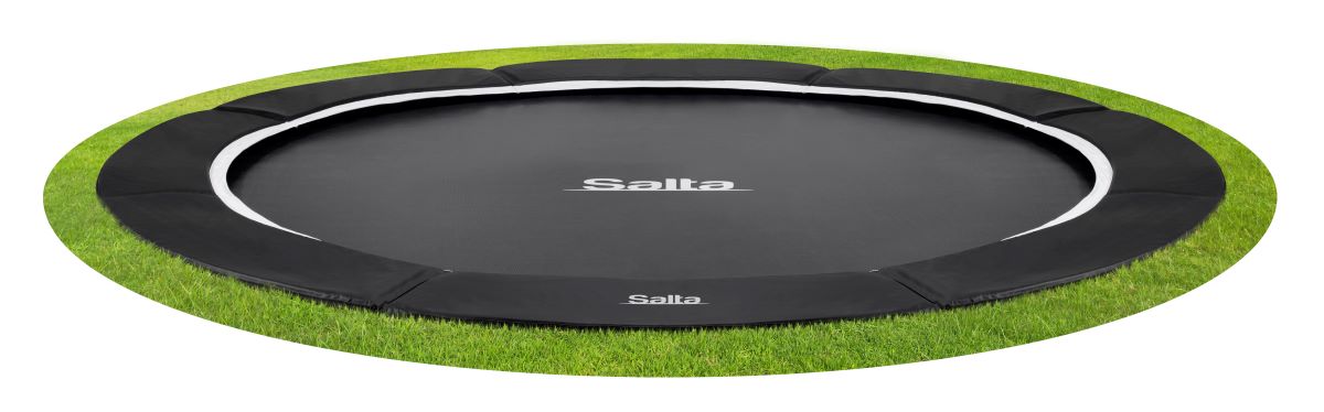 Salta Trampolin Royal Baseground Sports - 427cm - Rund Schwarz - machsport – Bild 