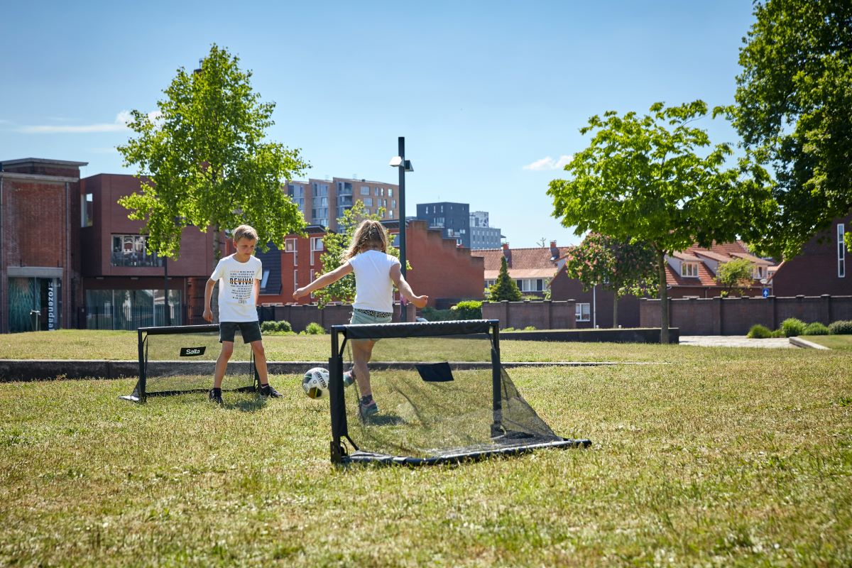 Salta Fußballtor-Set Challenge 100x60 cm - Challenge Schwarz - machsport – Bild 