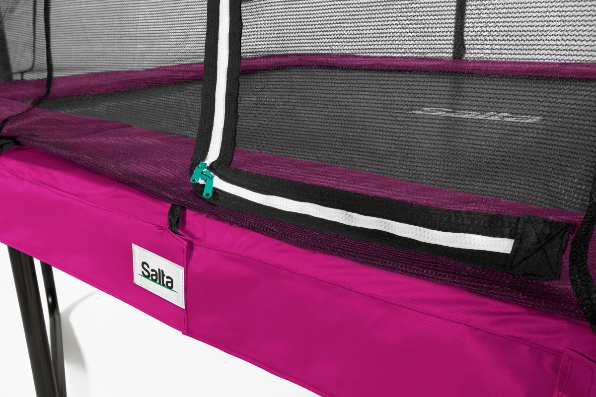 Salta Trampolin Comfort Edition - 214x153cm - Rechteckig Pink - machsport – Bild 