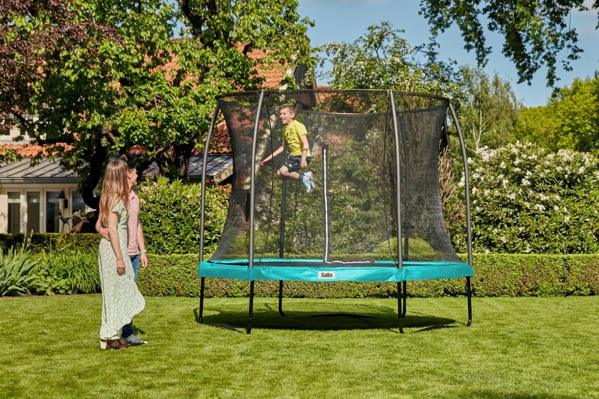 Salta Trampolin Comfort Edition - 396cm - Rund Grün - machsport – Bild 