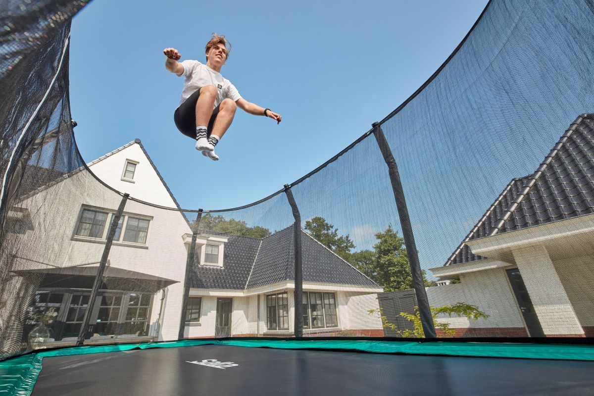 Salta Trampolin First Class - 427x244cm - Rechteckig Grün - machsport – Bild 