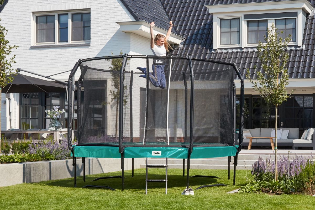 Salta Trampolin First Class - 487cm - Rund Grün - machsport