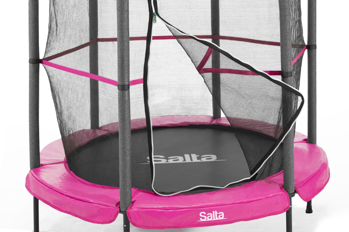 Salta Trampolin Junior - 140cm - Rund Pink - machsport – Bild 