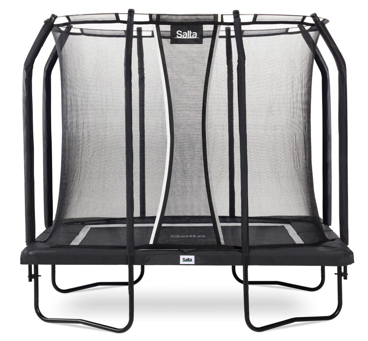 Salta Trampolin Premium Black Edition - 214x153cm - Rechteckig Schwarz - machsport – Bild 