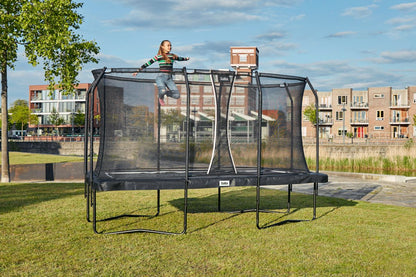Salta Trampolin Premium Black Edition - 214x153cm - Rechteckig Schwarz - machsport