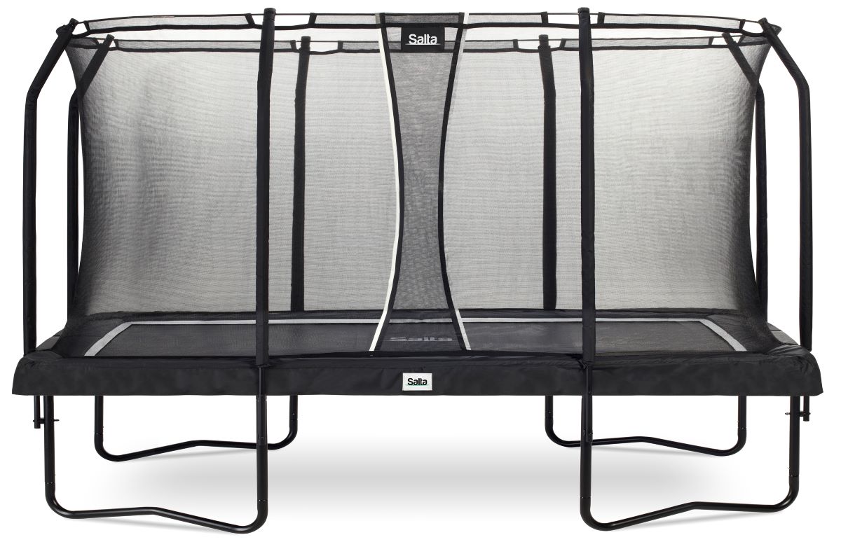 Salta Trampolin Premium Black Edition - 396x244cm - Rechteckig Schwarz - machsport – Bild 