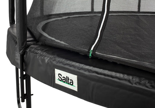 Salta Trampolin Premium Black Edition - 457cm - Rund Schwarz – Rückansicht – ⌀ 457 cm / Schwarz / Rund